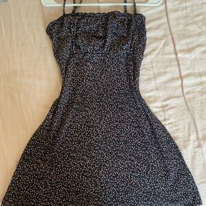 Floral Black and Pink Women's Dress